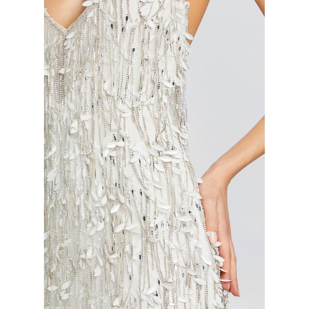 NWT Retrofête Haven Embellished Mini Dress in White $998 - Size Small - Picture 9 of 16